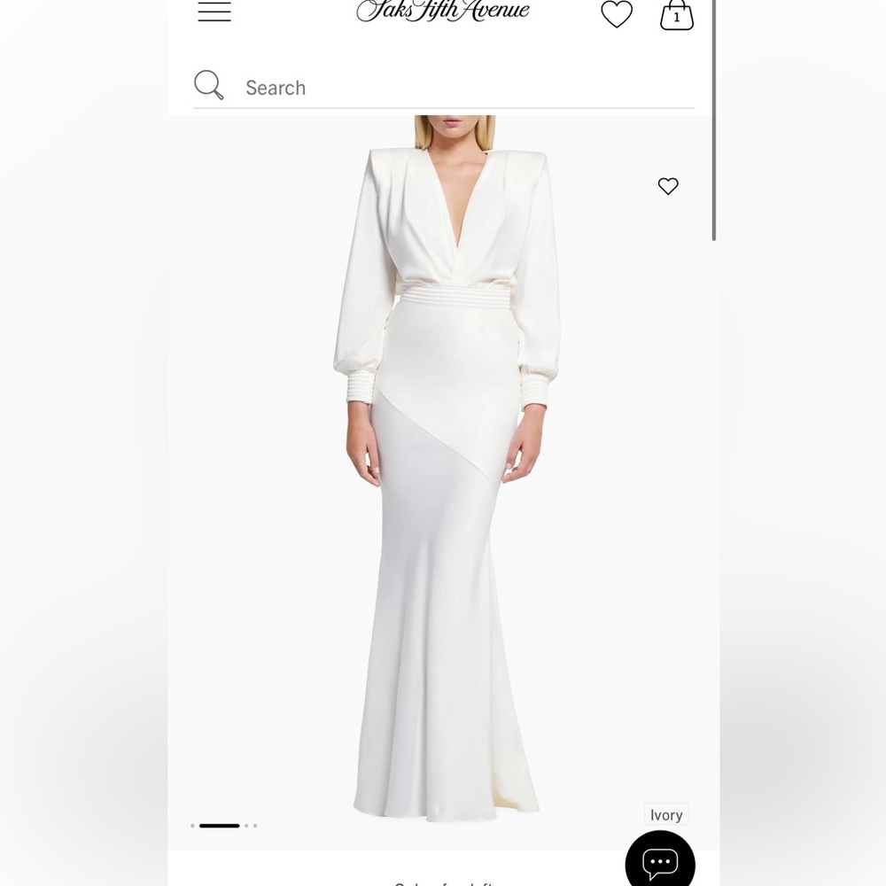 Zhivago Signature Betsy Bias-Cut Gown White Size 2